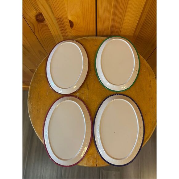 Vintage Victorian Collectible Coca Cola Mini Tin Oval Trays Made in Hong Kong 6" - Picture 6 of 9